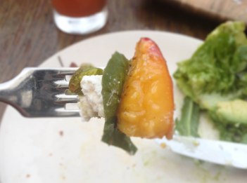 Peach & ricotta salad
